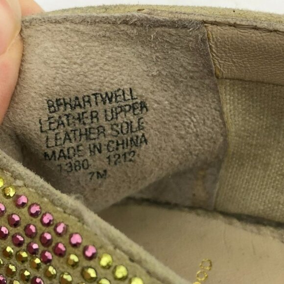 Brian Atwood Hartwell rhinestone blue tan flat espadrilles women’s size 7 - Picture 7 of 15